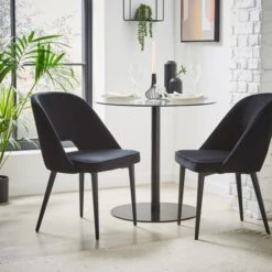 Lillia Velvet Dining Chair -Habitat Store 30882772
