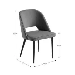 Lillia Velvet Dining Chair -Habitat Store 30882775 alt09
