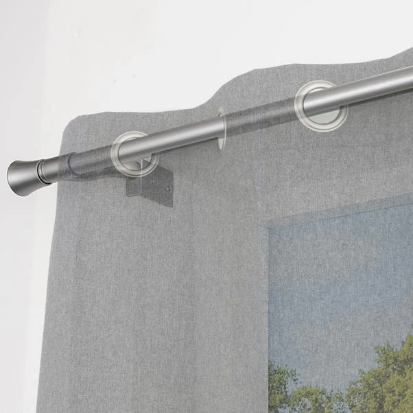 No Drills Trumpet Extendable Metal Eyelet Curtain Pole 11 No Drills Trumpet Extendable Metal Eyelet Curtain Pole - Image 9