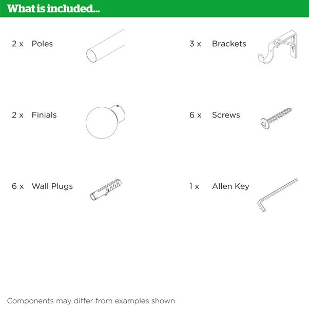 Oslo Extendable Metal Eyelet Curtain Pole 8 Oslo Extendable Metal Eyelet Curtain Pole - Image 6