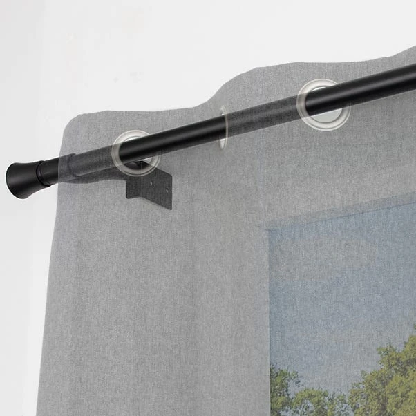 No Drills Trumpet Extendable Metal Eyelet Curtain Pole 5 No Drills Trumpet Extendable Metal Eyelet Curtain Pole - Image 3