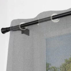 No Drills Trumpet Extendable Metal Eyelet Curtain Pole 26 No Drills Trumpet Extendable Metal Eyelet Curtain Pole -Habitat Store 30883351 alt04