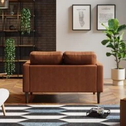 Jacob Faux Leather Compact 2 Seater Sofa -Habitat Store 30885880 alt02