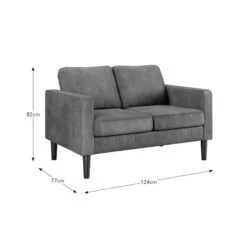 Jacob Faux Leather Compact 2 Seater Sofa -Habitat Store 30885880 alt09