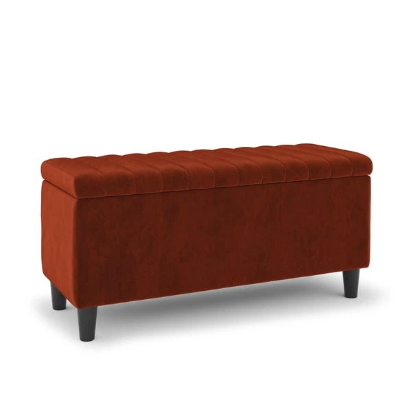 Alara Velvet End Of Bed Storage Ottoman 8 Alara Velvet End Of Bed Storage Ottoman - Image 6