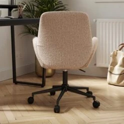 Ginny Boucle Swivel Office Chair -Habitat Store 30886351 alt01
