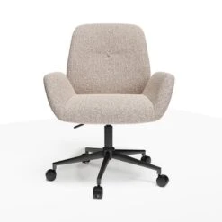 Ginny Boucle Swivel Office Chair -Habitat Store 30886351 alt06
