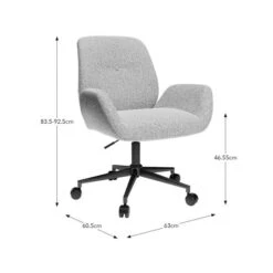 Ginny Boucle Swivel Office Chair -Habitat Store 30886351 alt09