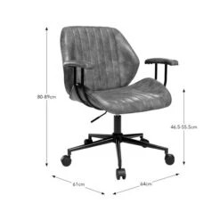 Clement Faux Leather Office Chair -Habitat Store 30886352 alt09