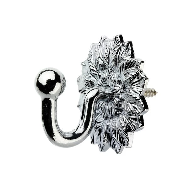 Leaf Backplate Curtain Tieback Hooks 3 Leaf Backplate Curtain Tieback Hooks