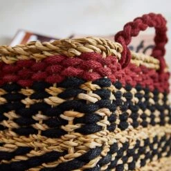 Seagrass Rectangle Storage Basket Red -Habitat Store 30887098 alt01