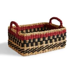 Seagrass Rectangle Storage Basket Red -Habitat Store 30887098 alt02