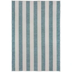Striped Reversible Indoor Outdoor Blue & Yellow Rug -Habitat Store 30887454 alt04