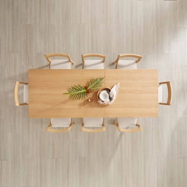 Hudson 6-8 Seater Rectangular Extendable Dining Table, Oak 4 Hudson 6-8 Seater Rectangular Extendable Dining Table, Oak - Image 2