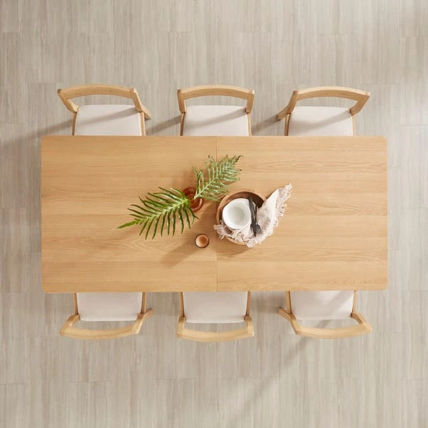 Hudson 6-8 Seater Rectangular Extendable Dining Table, Oak 5 Hudson 6-8 Seater Rectangular Extendable Dining Table, Oak - Image 3