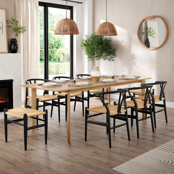 Hudson 6-8 Seater Rectangular Extendable Dining Table, Oak 6 Hudson 6-8 Seater Rectangular Extendable Dining Table, Oak - Image 4