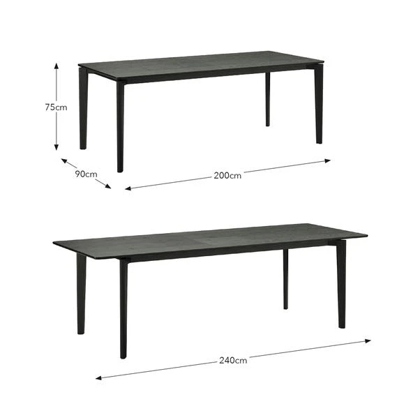 Hudson 6-8 Seater Rectangular Extendable Dining Table, Oak 12 Hudson 6-8 Seater Rectangular Extendable Dining Table, Oak - Image 10