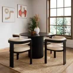 Amari 4 Seater Round Dining Table -Habitat Store 30888611
