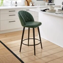 Astrid Bar Stool, Faux Leather -Habitat Store 30888788