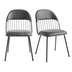 Marcela Set Of 2 Chairs, Faux Leather -Habitat Store 30888791 alt06