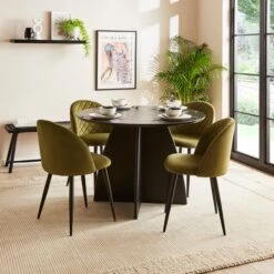 Astrid Dining Chair, Velvet -Habitat Store 30888812 alt01