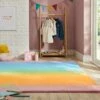 Ombre Vertical Supersoft Faux Fur Rug