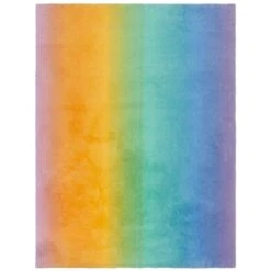 Ombre Vertical Supersoft Faux Fur Rug -Habitat Store 30889277 alt04