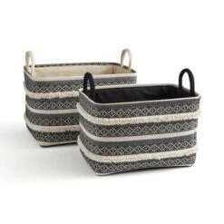 Set Of 2 Tufted Storage Baskets -Habitat Store 30890659 alt02
