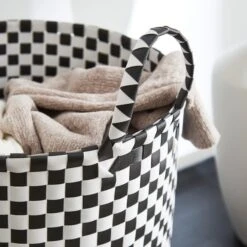 Checkered Plastic Storage Basket -Habitat Store 30890664 alt01