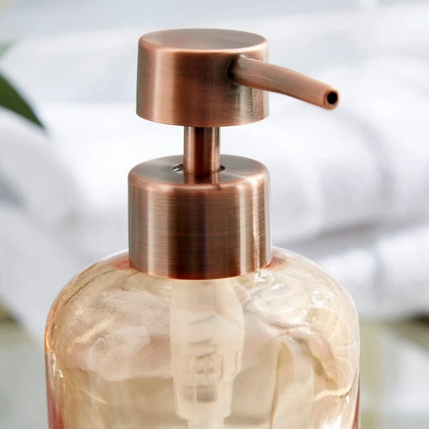 Ombre Apricot Glass Soap Dispenser 4 Ombre Apricot Glass Soap Dispenser - Image 2