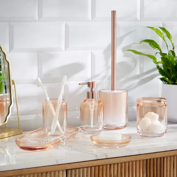 Ombre Apricot Glass Soap Dispenser 6 Ombre Apricot Glass Soap Dispenser - Image 4