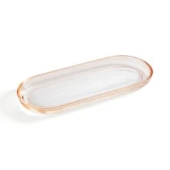 Ombre Apricot Glass Oval Tray -Habitat Store 30890972 alt02