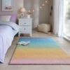 Ombre Horizontal Supersoft Faux Fur Rug -Habitat Store 30891148