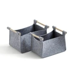 Set Of 2 Felt Fabric Storage Box 13 Set Of 2 Felt Fabric Storage Box -Habitat Store 30891241 alt02