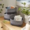Set Of 3 Monochrome Industrial Baskets -Habitat Store 30891246