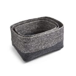 Set Of 3 Monochrome Industrial Baskets -Habitat Store 30891246 alt03