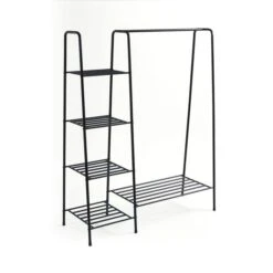 Multifunctional Metal Clothes Rail With Shelves -Habitat Store 30891261 alt02