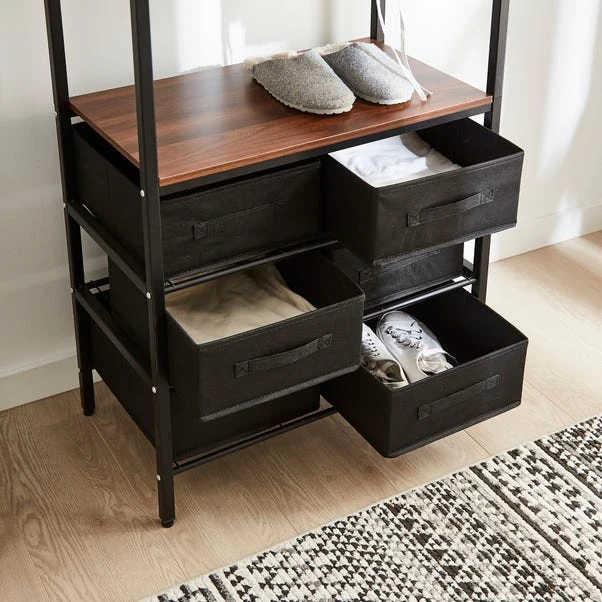 Clothes Rail With Fabric Drawers 4 Clothes Rail With Fabric Drawers - Image 2