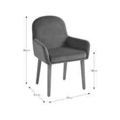 Agnes Carver Dining Chair, Velvet 15 Agnes Carver Dining Chair, Velvet -Habitat Store 30891288 alt09