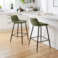 Jayden Counter Height Bar Stool, Faux Leather -Habitat Store 30891310