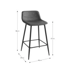 Jayden Counter Height Bar Stool, Faux Leather -Habitat Store 30891310 alt09