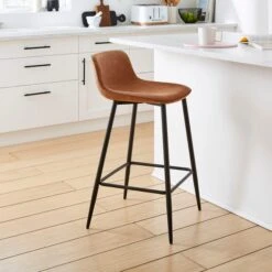 Jayden Counter Height Bar Stool, Faux Leather -Habitat Store 30891311 alt01