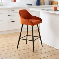 Radleigh Bar Stool, Velvet -Habitat Store 30891415
