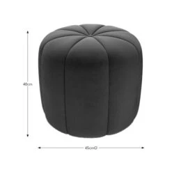 Pumpkin Velvet Footstool -Habitat Store 30891422 alt09