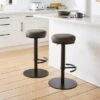 Jesper Adjustable Height Bar Stool, Charcoal Faux Leather 1 Jesper Adjustable Height Bar Stool, Charcoal Faux Leather -Habitat Store 30891491