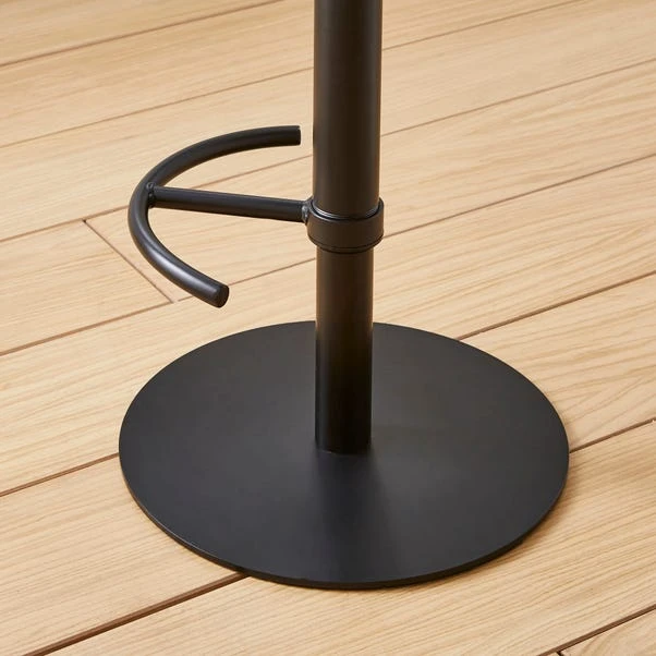 Jesper Adjustable Height Bar Stool, Charcoal Faux Leather 6 Jesper Adjustable Height Bar Stool, Charcoal Faux Leather - Image 4