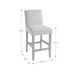 Oakley Counter Height Bar Stool, Natural Boucle -Habitat Store 30891496 alt09