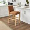 Oakley Counter Height Bar Stool, Tan Faux Leather -Habitat Store 30891497