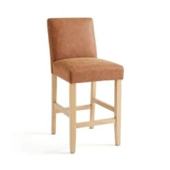 Oakley Counter Height Bar Stool, Tan Faux Leather -Habitat Store 30891497 alt05