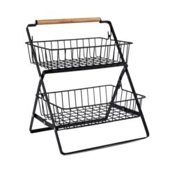 Black Wire 2 Tier Storage -Habitat Store 30891734 alt02